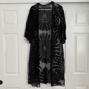 Black Lace Sheer Kimono